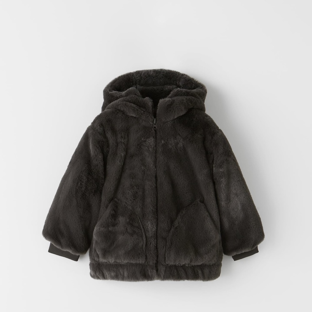 Zara Toddler Faux Fur Coat